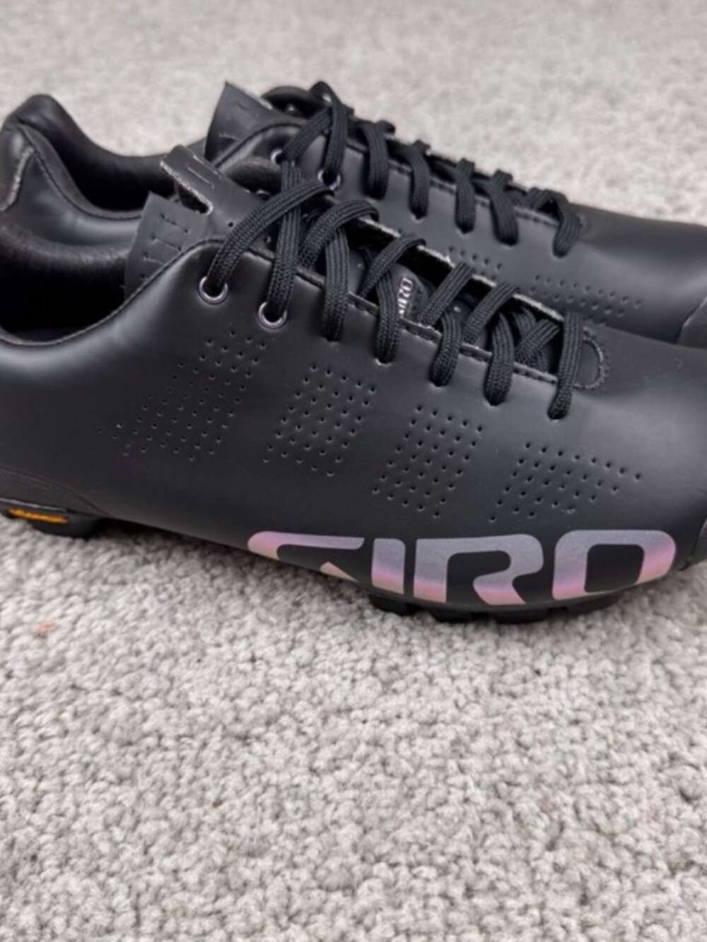 Giro Empire VR90 Cycling Shoes Women’s US 8.5 EU 40 Black Lace Up w/ Cleats